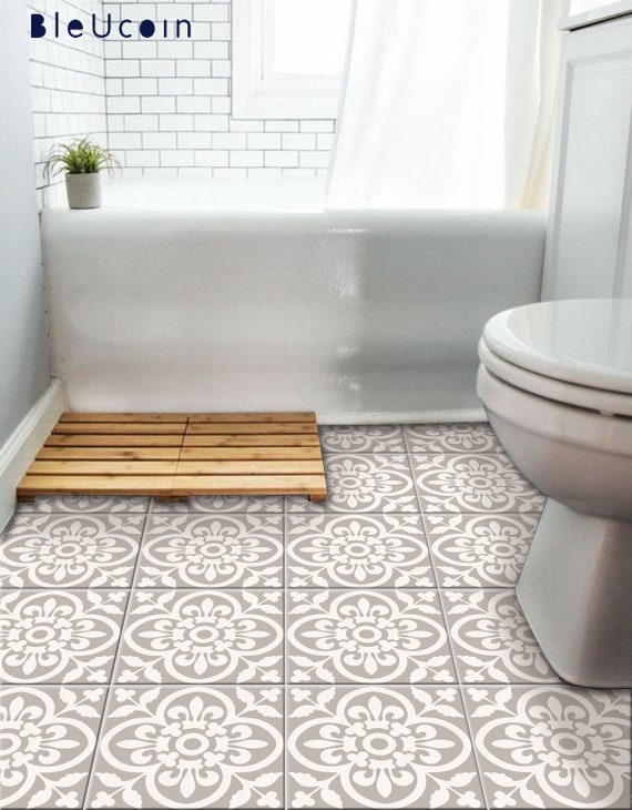 Encaustic Sandcastle Tile Wall Stair Floor Self Adhesive Vinyl - Self Adhesive Vinyl Bathroom Floor Tiles Encaustic Sandcastle Tile Wall Stair Floor Self Adhesive Vinyl - Self Adhesive Vinyl Bathroom Floor Tiles