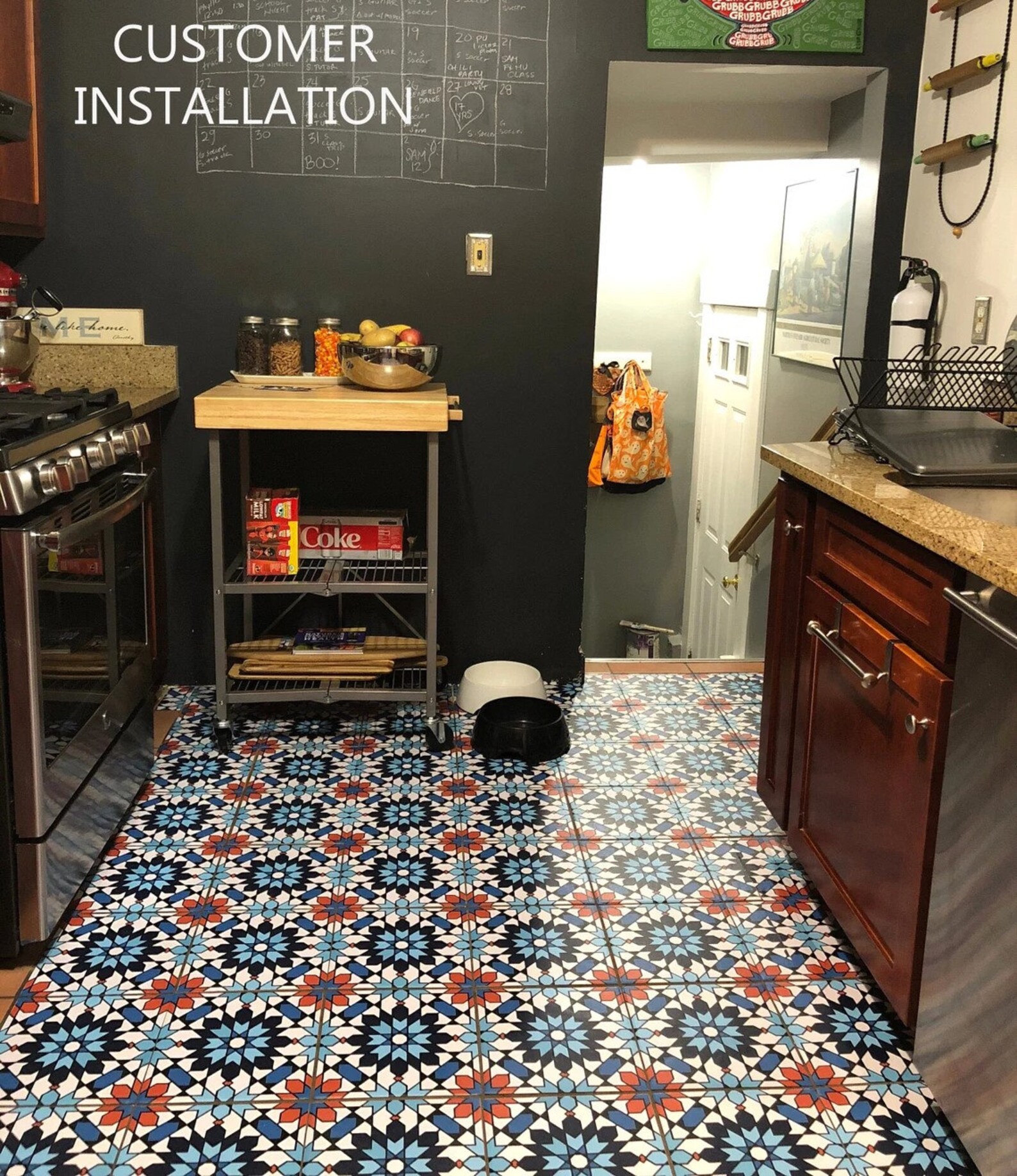 Tanjore Vinyl Floor Tile Stickers Floor Decalsremovable & Etsy