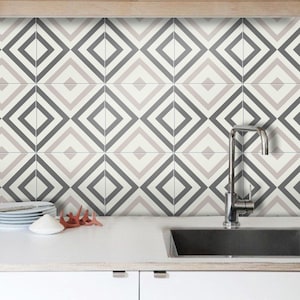 Helsingborg Peel & Stick Tile Stickers Kitchen Bathroom Backsplash Floor Stair Water Resistant Removable Decals,DIY Vinyl Renters Home Décor