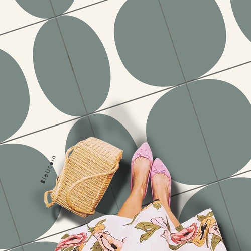 Pristina Peel & Stick Floor Tile Sticker I Removable Anti-Slip Vinyl Decals for Kitchen, Bath, Home | DIY Renter-Friendly | Customizable