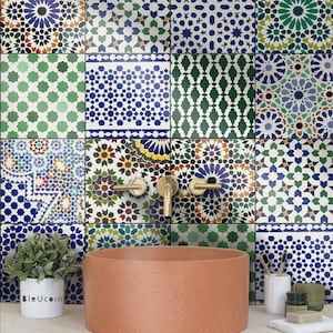 Tagine Peel and Stick Tile Stickers for Kitchen Bathroom Backsplash Floor Stairs Removable water heat proof Vinyl Decal