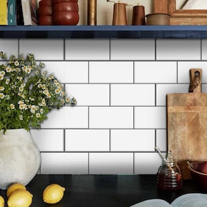 OffWhite  Subway Peel and Stick Tile Decal for Kitchen Bath Backsplash Wall Tile Floor Removable Waterproof Stickers for Renters
