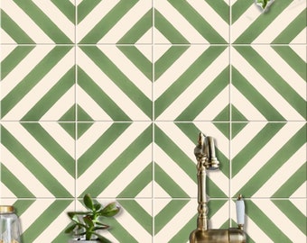 Vatican Tile Wall Stair Floor Self-Adhesive Vinyl Stickers, Kitchen Bathroom Backsplash Carrelage Decal - Peel & Stick Home Decor