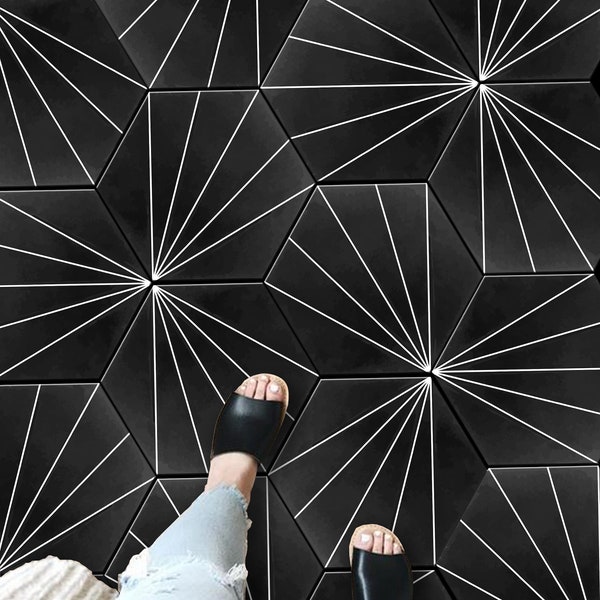 Hexagon Tile Decal Etsy