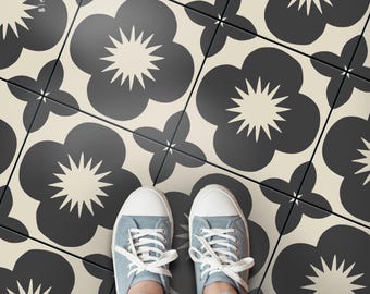 Sakura Peel & Stick Floor Tile Stickers, Removable Premium Tile Decal Anti-Slip Durable finish option (520 microns) DIY Renter-Friendly