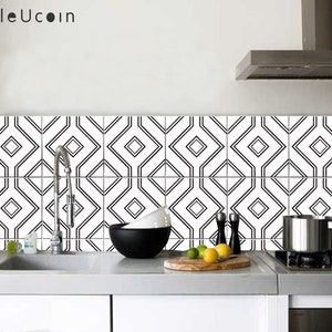 Belison Peel and Stick Tile Stickers  Kitchen Bathroom Backsplash Floor Stair Water Resistant Removable Decals, DIY Vinyl Renters Home Décor