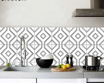 Belison Peel and Stick Tile Stickers  Kitchen Bathroom Backsplash Floor Stair Water Resistant Removable Decals, DIY Vinyl Renters Home Décor