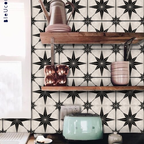 Positano Peel and Stick Tile Stickers, Removable Kitchen Bathroom Vinyl Tile Stickers, Stair Riser Decal for Home Decor