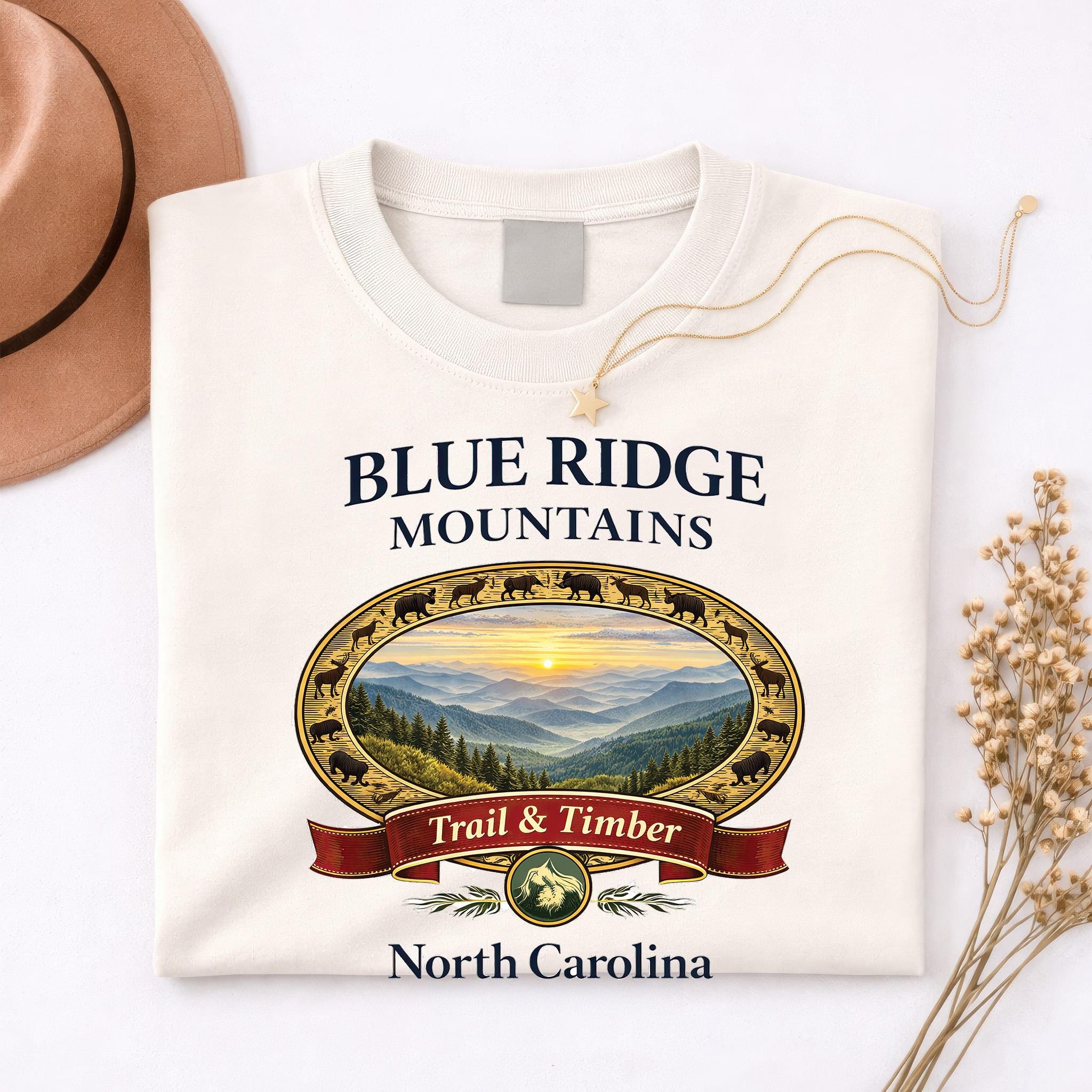 Blue Riudge Graphics Blue Ridge North Carolina T-shirt | Mountain Graphic Tee F! F - Etsy
