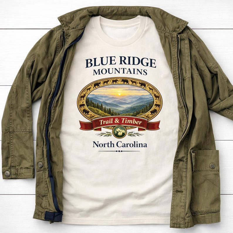 Camiseta de Blue Ridge, Carolina del Norte imagen 3