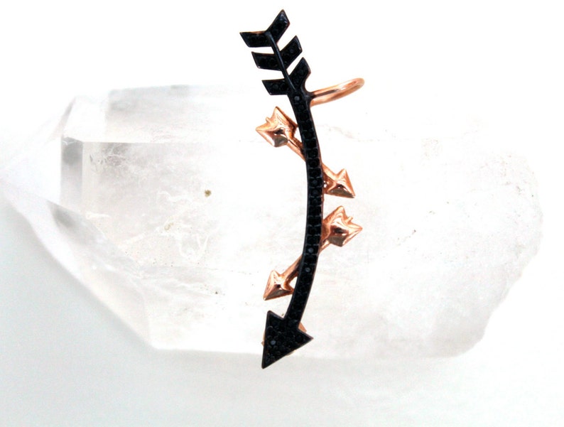 Arrow Ear Cuff Ear Climber Sterling Silver Ear Crawler Etsy