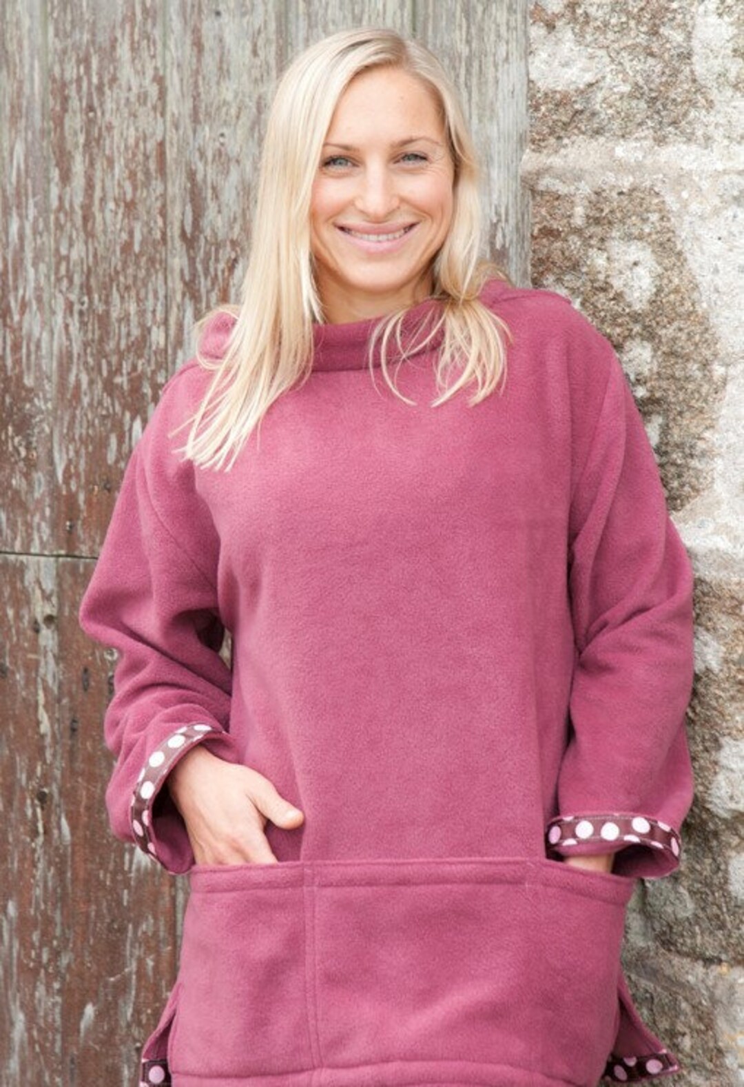 Pink Crossley Fossarid Fleece Mockneck