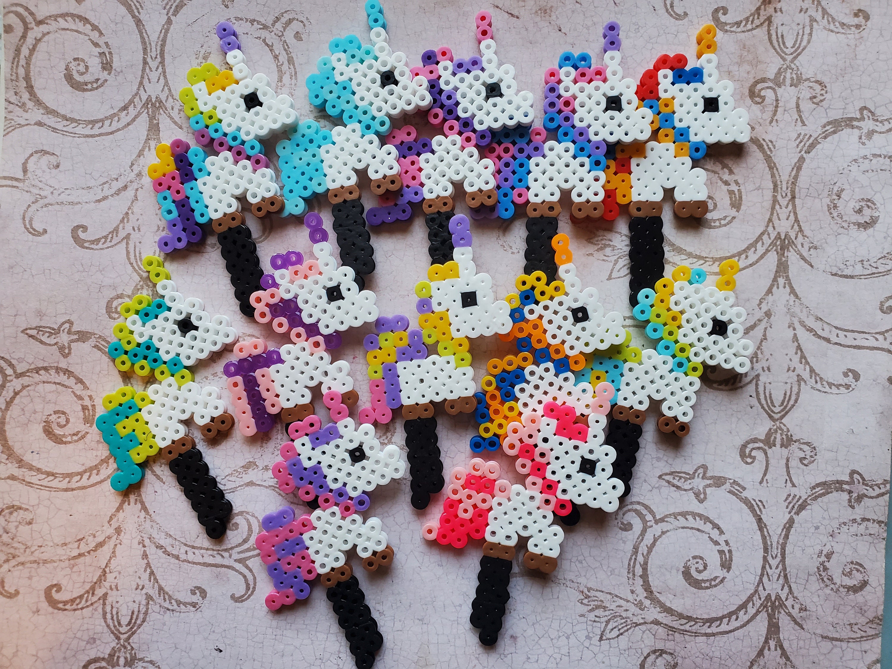 Unicorn perler beads deals
