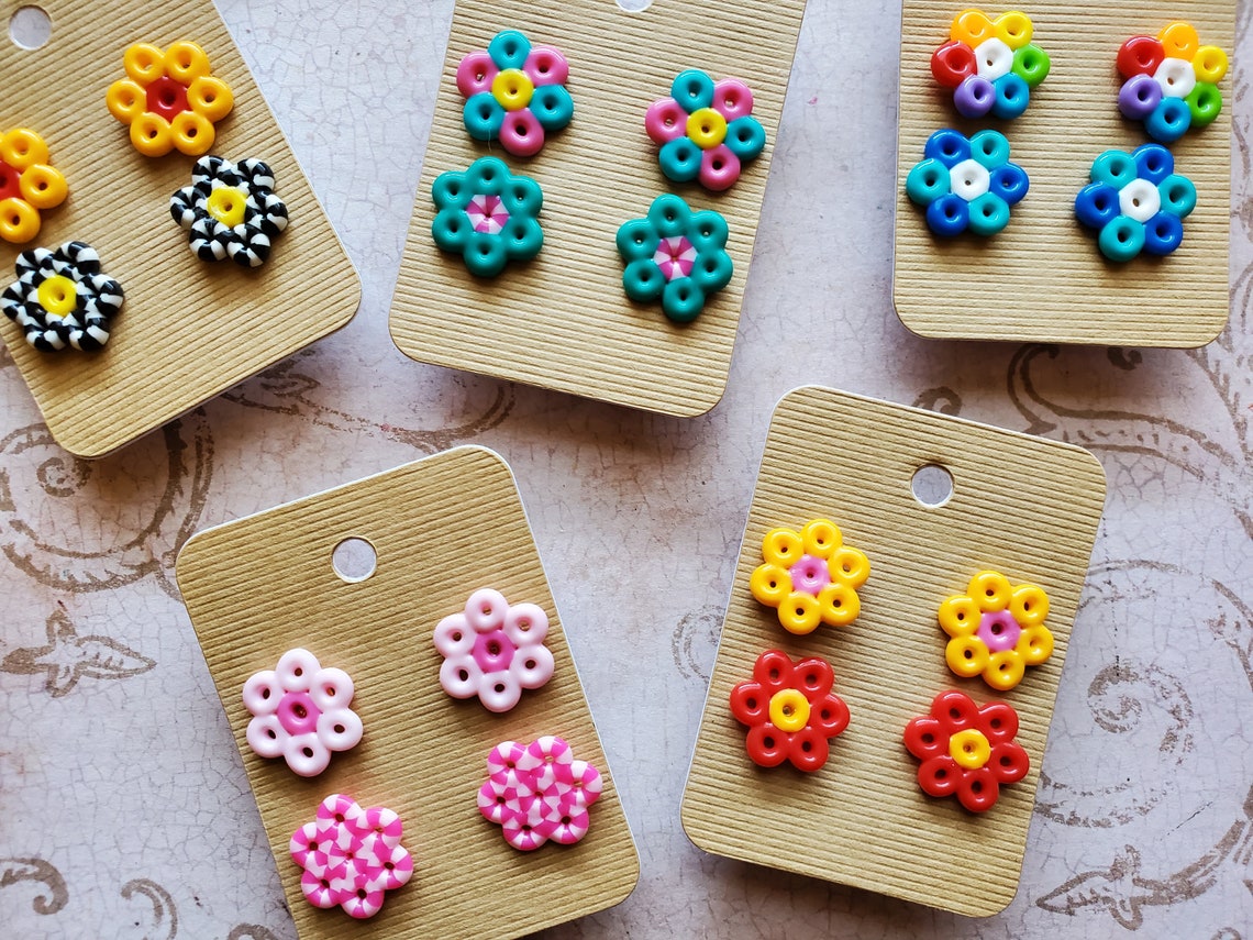 Perler Bead Stud Earrings. OP30 Etsy