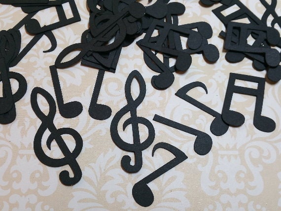 Die Cut Music Notes Confetti Scrapbooking Table Decorations Etsy