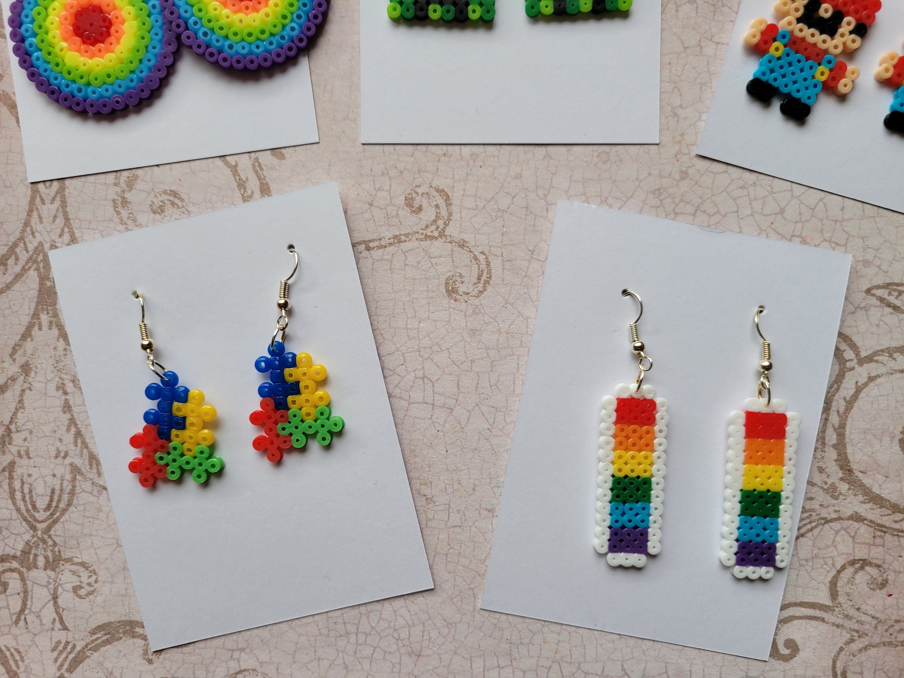 Perler earrings cheap