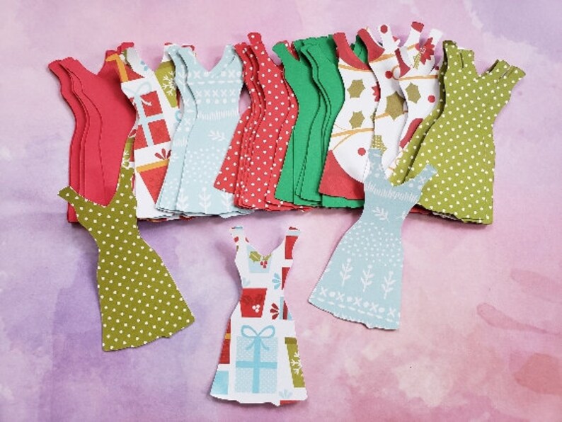 Die Cut Dresses... Scrapbooking Cardmaking. SEP48 Etsy