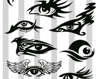 Tribal Eyes Digital Download. SVG PNG and Jpeg (Download Now