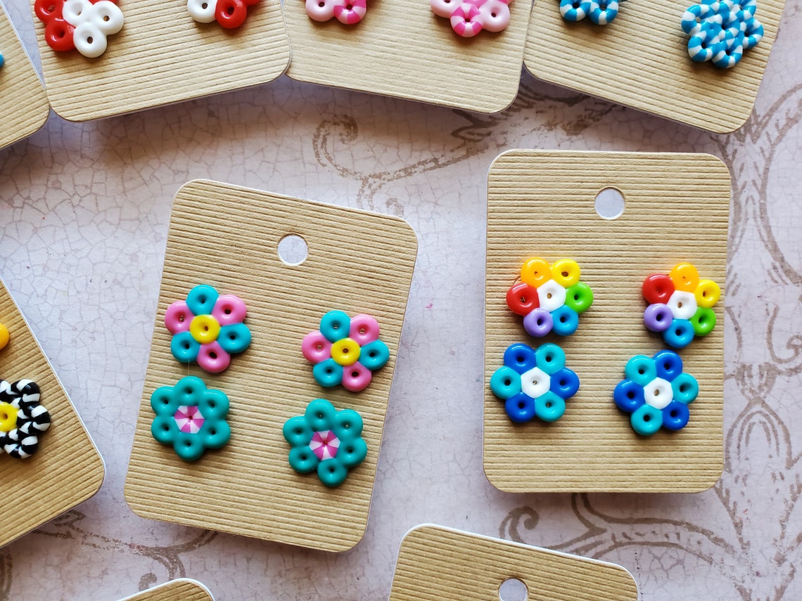 Perler Bead Stud Earrings. OP30 Etsy