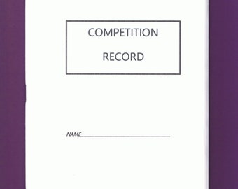 Competition Record booklet, Equine Journal System, printable, journal, downloadable version,Horse and Pony record, horse planner