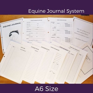 Hästjournalsystem: A6 hästjournalförare (digital nedladdning)