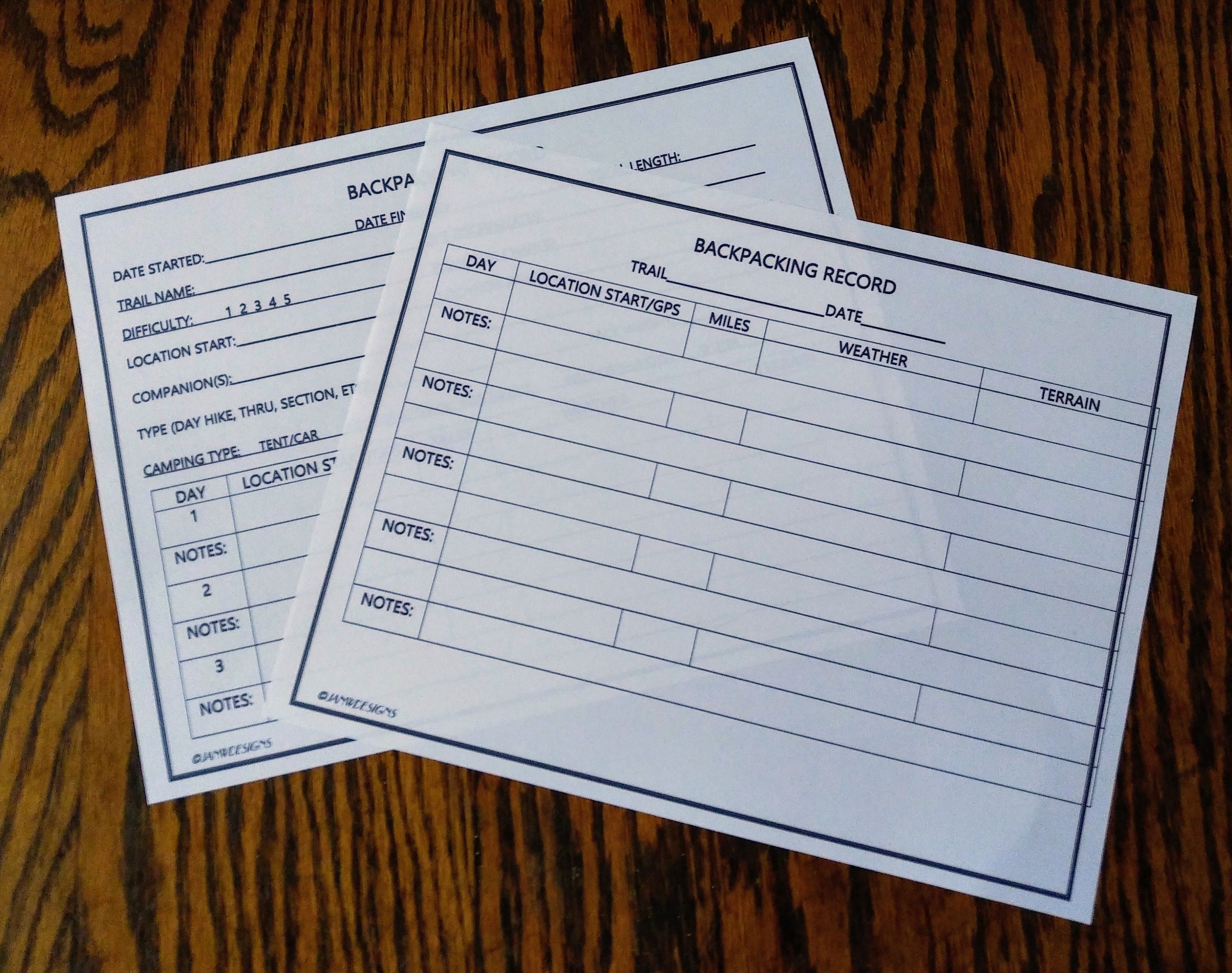 Backpacking Journal, travel, hiking, back packing, camping, trail