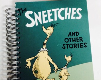 Dr. Seuss The Sneetches Repurposed Storybook Desktop Planner/Sketchbook/Journal/Notebook