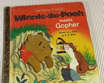 Vintage Winnie the Pooh Repurposed Little Golden Book Planner/Sketchbook/Journal/Autograph Book