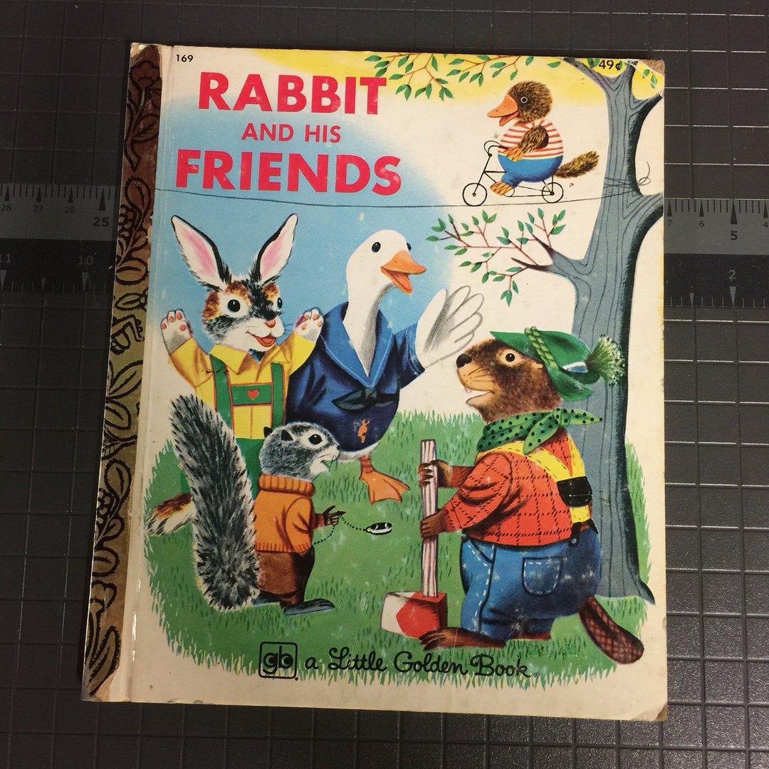 Rabbit and His Friends Repurposed Little Golden Book - Etsy