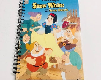 Large Disney Snow White Repurposed Storybook Desktop Planner/Sketchbook/Journal/Notebook