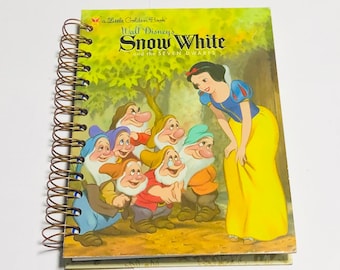 Snow White Repurposed Little Golden Book Planner/Sketchbook/Journal/Autograph Book/Notebook