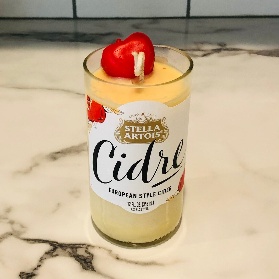 Recycled Stella Artois Cidre Hard Cider Beer Bottle 9 oz Soy Etsy