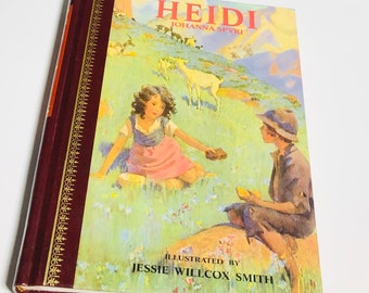 Vintage Heidi Repurposed Book Cover Notebook/Journal/Planner/Sketchbook