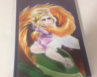 Muppet Peter Pan Graphic Novel Repurposed Journal, Notebook, Planner, Sketchbook & Scrapbook | Miss Piggy