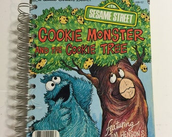 Vintage Sesame Street Cookie Monster Repurposed Little Golden Book Planner/Sketchbook/Journal/Notebook/Scrapbook