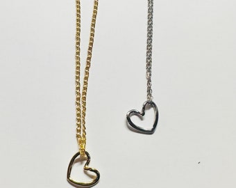 The Jackie Heart Necklace Silver or Gold Plated Yellowjackets Inspired