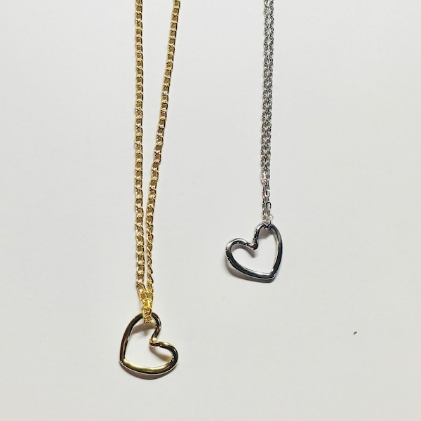 The Jackie Necklace Silver or Gold Tone Heart Yellowjackets Costume Dupe