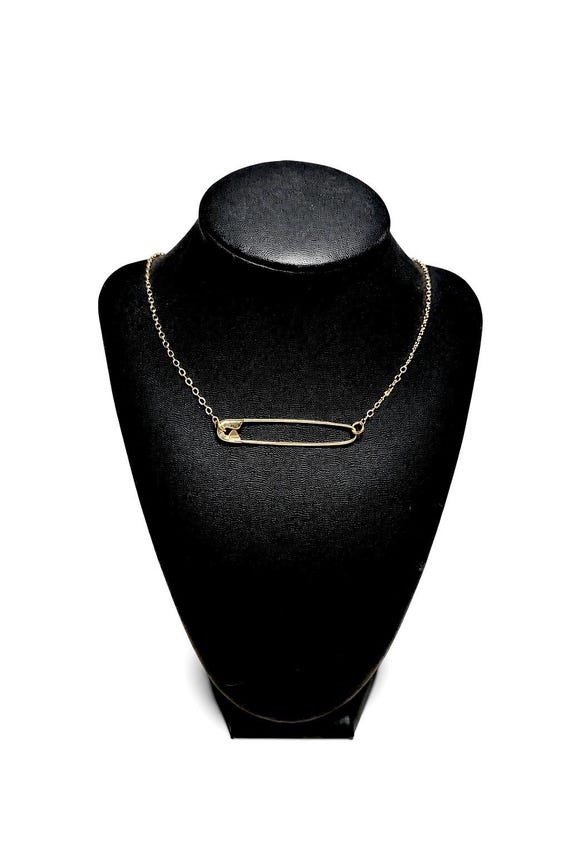 Yellowjackets Inspired Safety Pin Necklace Gold Plated or Silver