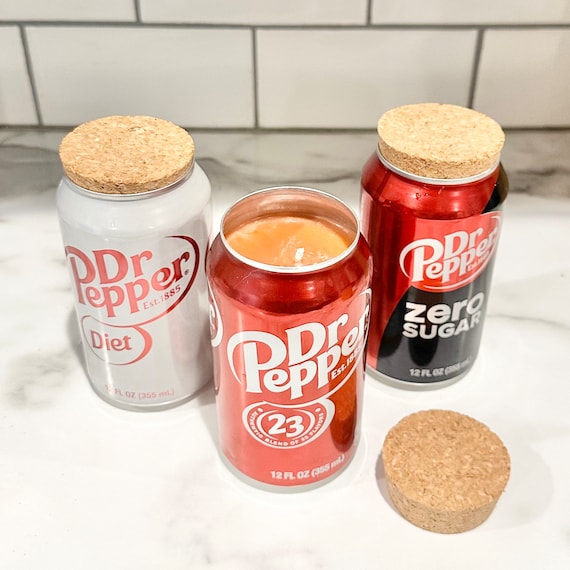 Recycled Dr Pepper Soda Pop Can Soy Coconut Wax Candle