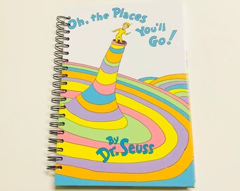 Oh, the Places You’ll Go! Repurposed Storybook – Large Planner, Journal, or Sketchbook