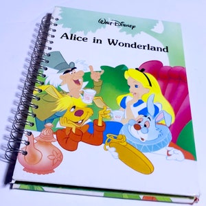 Disney Alice in Wonderland Repurposed Storybook Weekly Planner Notebook Journal