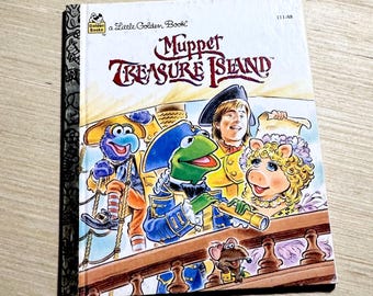 Vintage Muppet Treasure Island Repurposed Little Golden Book Planner/Sketchbook/Journal/Scrapbook Jim Hensen
