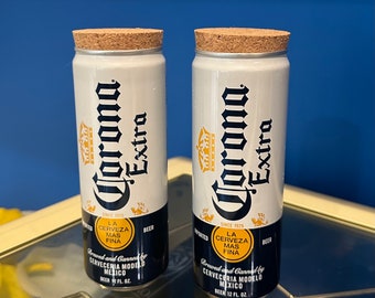 Recycled Corona Beer Bottle or Can Coconut Soy Candle
