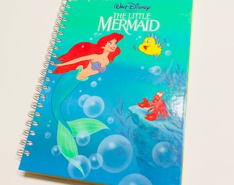 Large Disney Ariel Repurposed Storybook Desktop Planner/Sketchbook/Journal/Notebook Little Mermaid