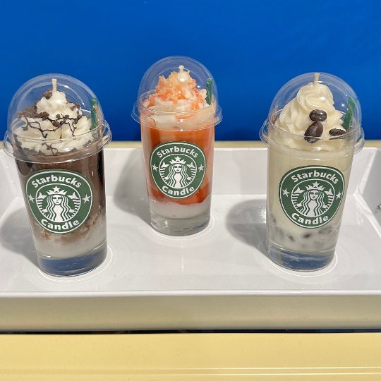Recycled Starbucks Frappuccino Bottle Soy Candle - Vanilla, Mocha