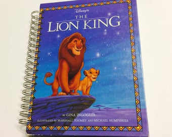 Large Disney Lion King Repurposed Book Jacket Cover Planner/Notebook/Sketchbook/Lesson Planner