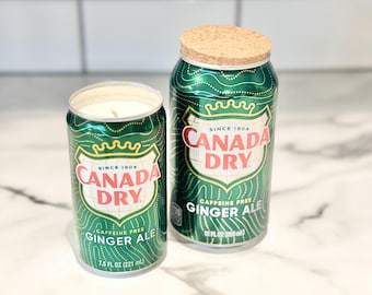 Recycled Ginger Ale Soda Can Coconut Soy Candle Canada Dry Blackberry Cranberry Vernors Seagram's
