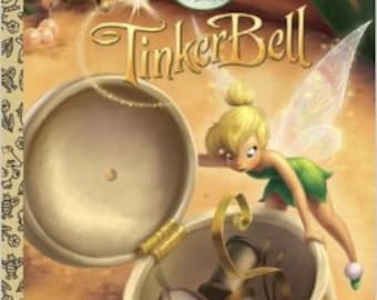 Disney Tinker Bell Little Golden Book Repurposed Journal, Notebook, Planner, Sketchbook, Scrapbook