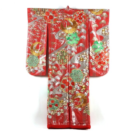 Vintage Embroidered Japanese Uchikake Wedding Kim… - image 5