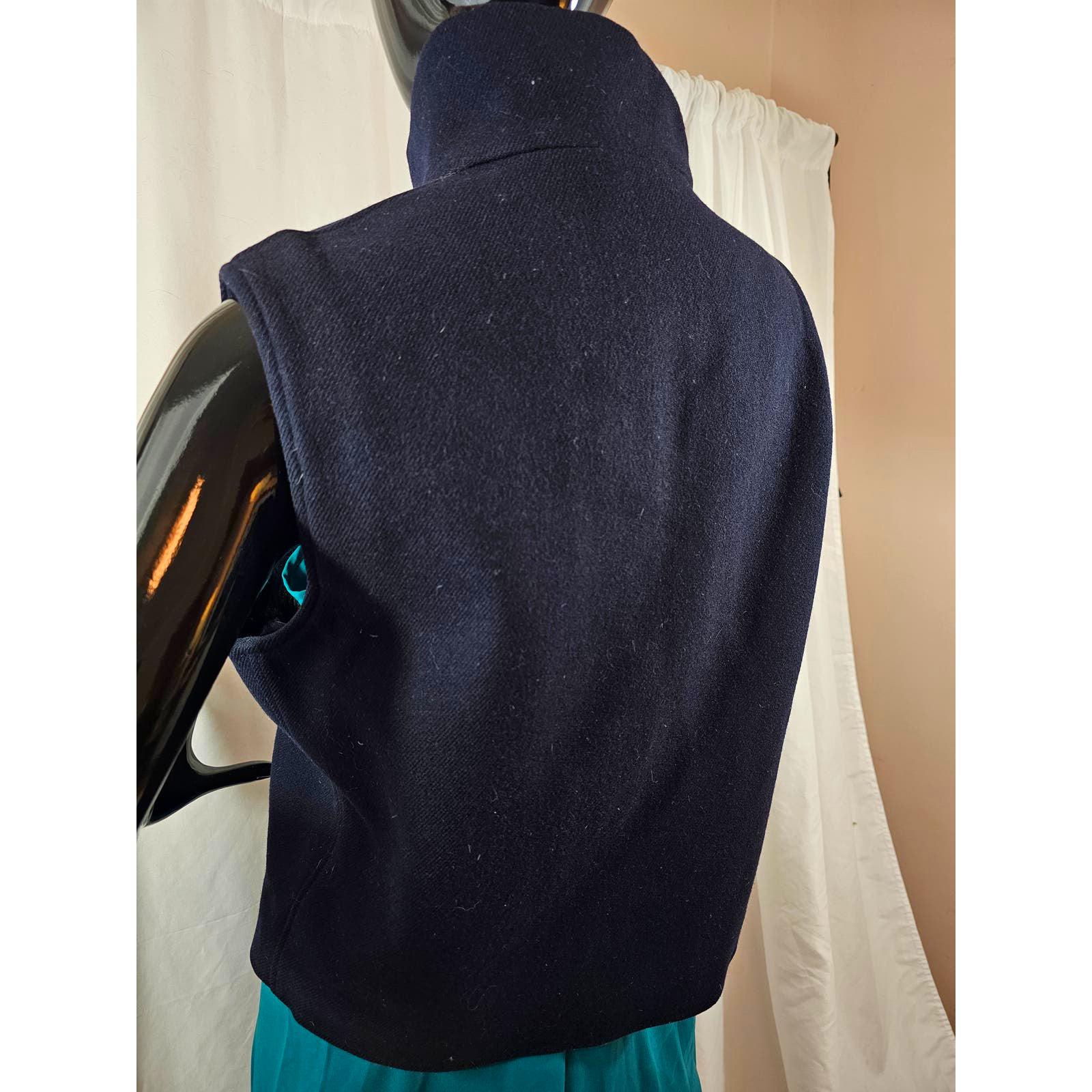 VTG Y2K Prada Mink Lined Full Zip Navy Wool Vest Sz M - Etsy